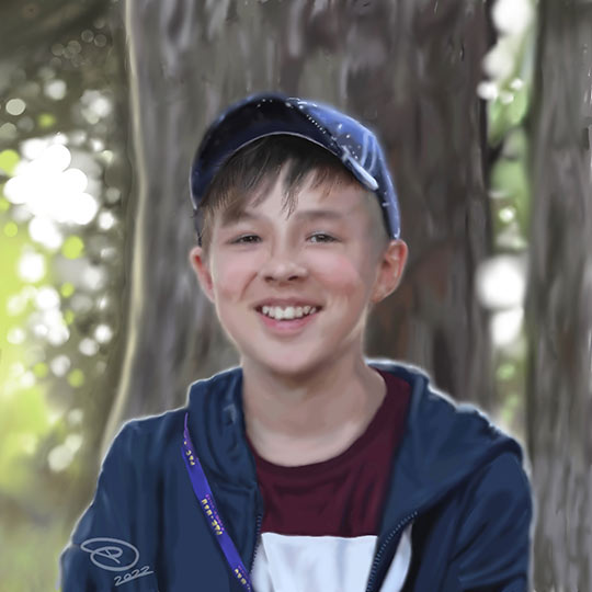 Portrait of my son - Drawn in full colour, using a Tablet.
