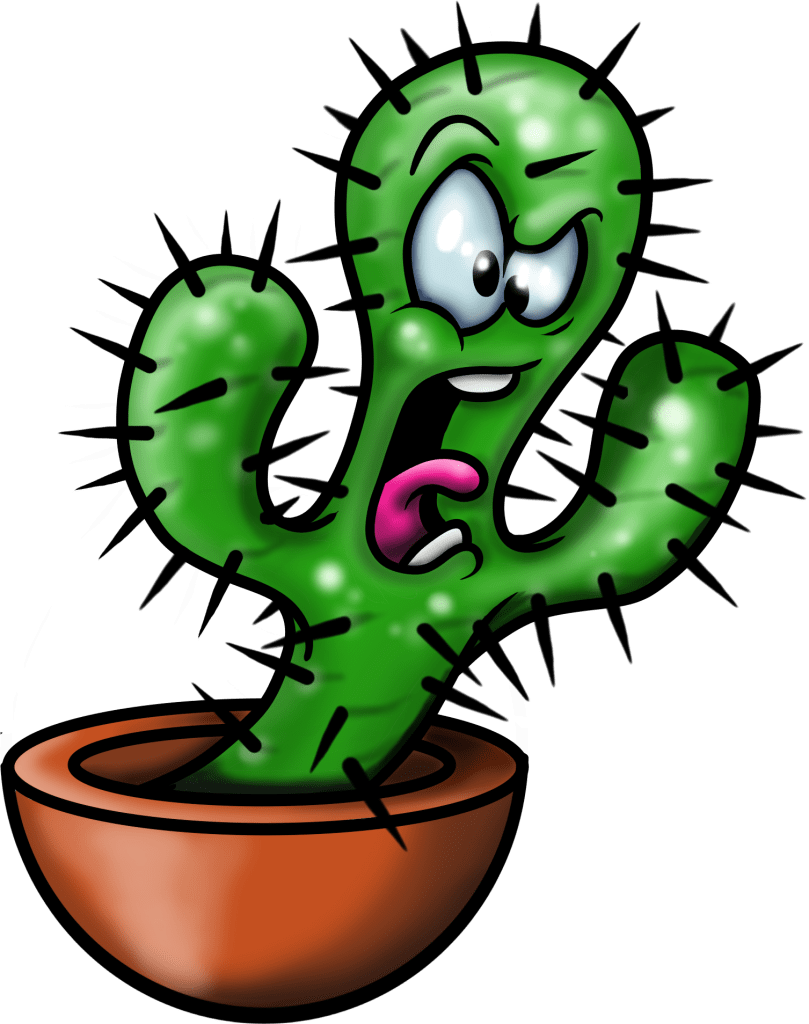 Cactus Prickly is an angry screaming green cactus.