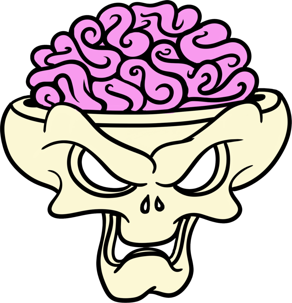 A Skull with a brain from the Flash 001 project.