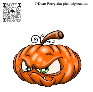 a slightly moody pumpkin, but cheeky too.