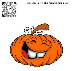 a goofy but happy pumpkin