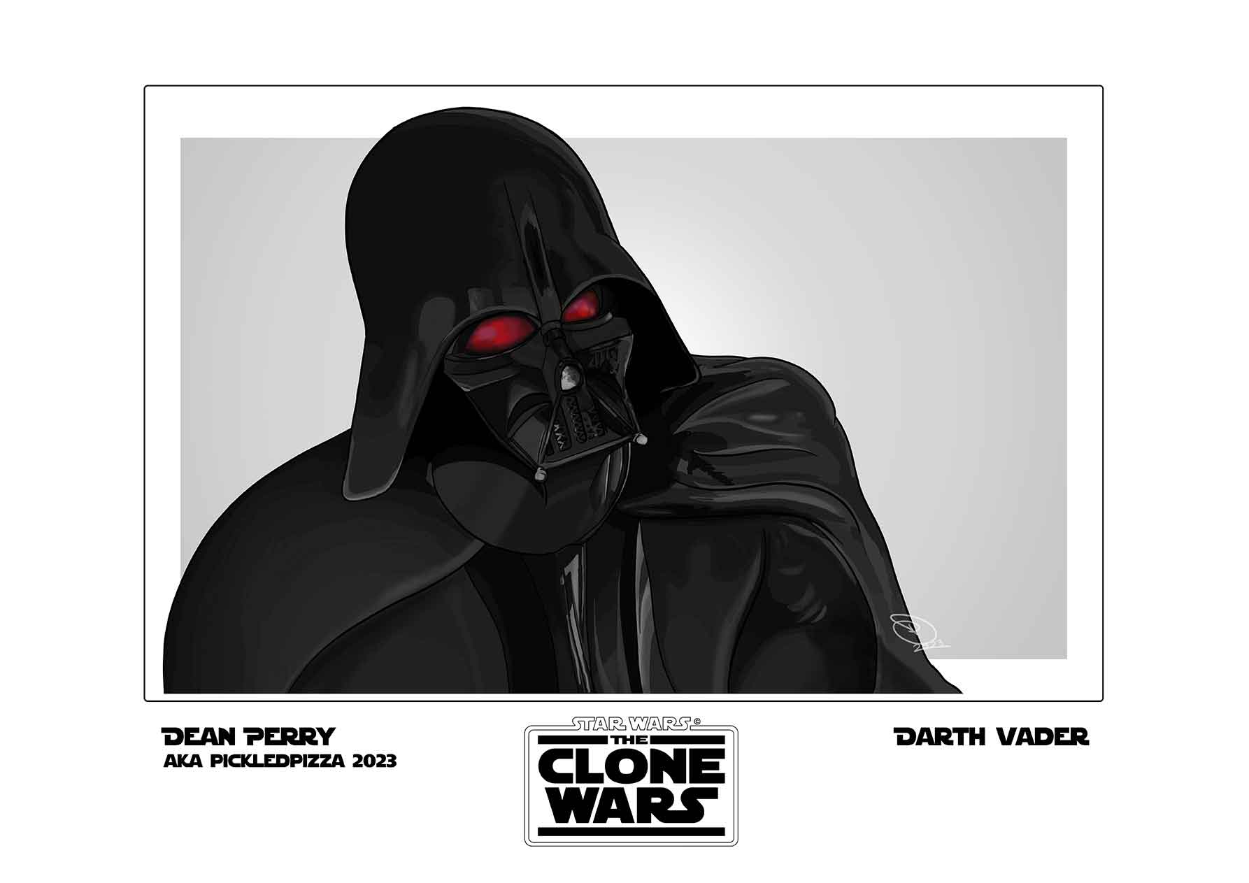 Digital painting of Darth Vader