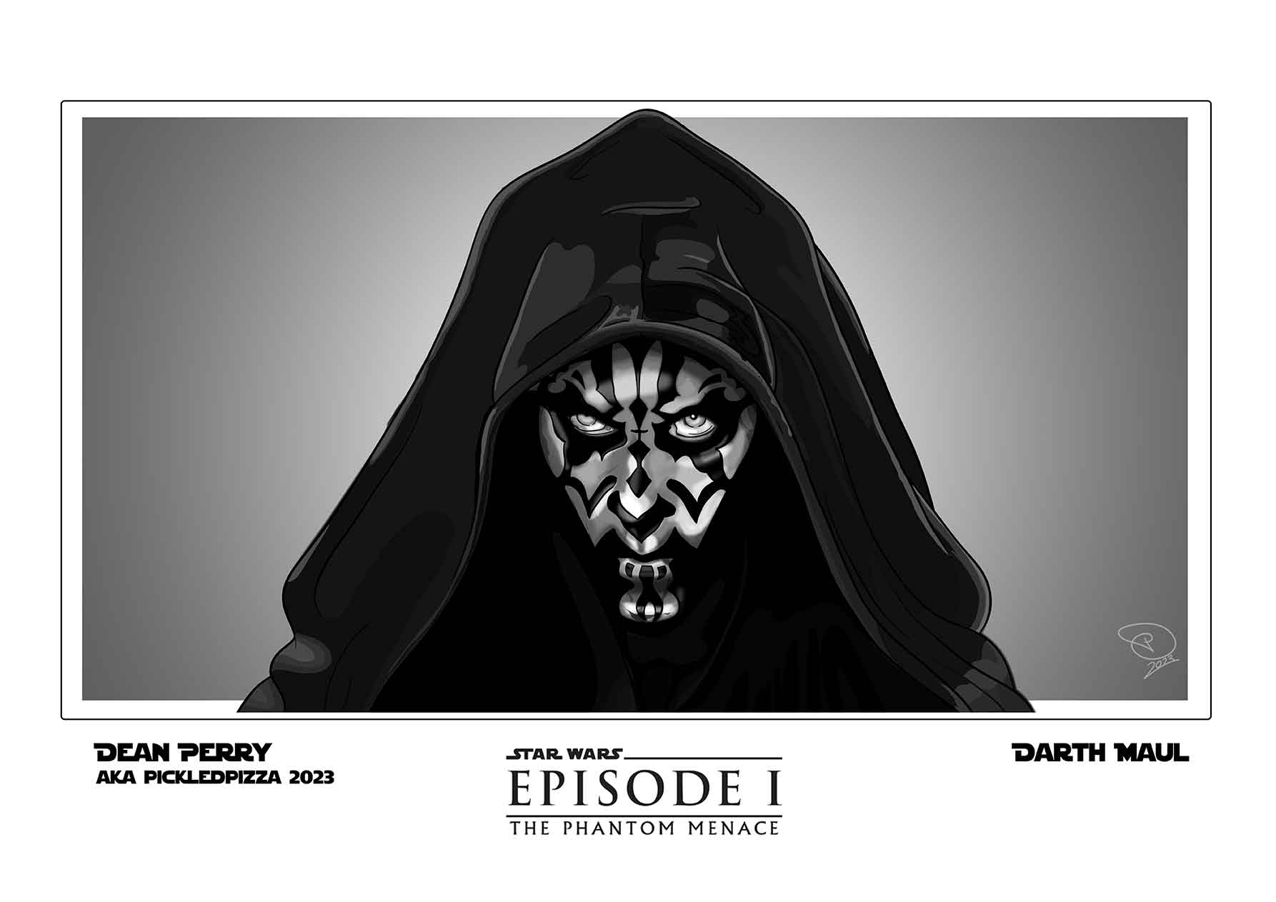 Digital painting of Darth Maul (Ray Park)